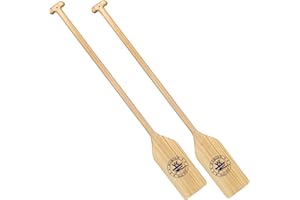 Y&K HOMISH Wooden Canoe Paddle 4 Feet，Row Boat Oars with Ergonomic Grip, Premium Wood, Protective Finish