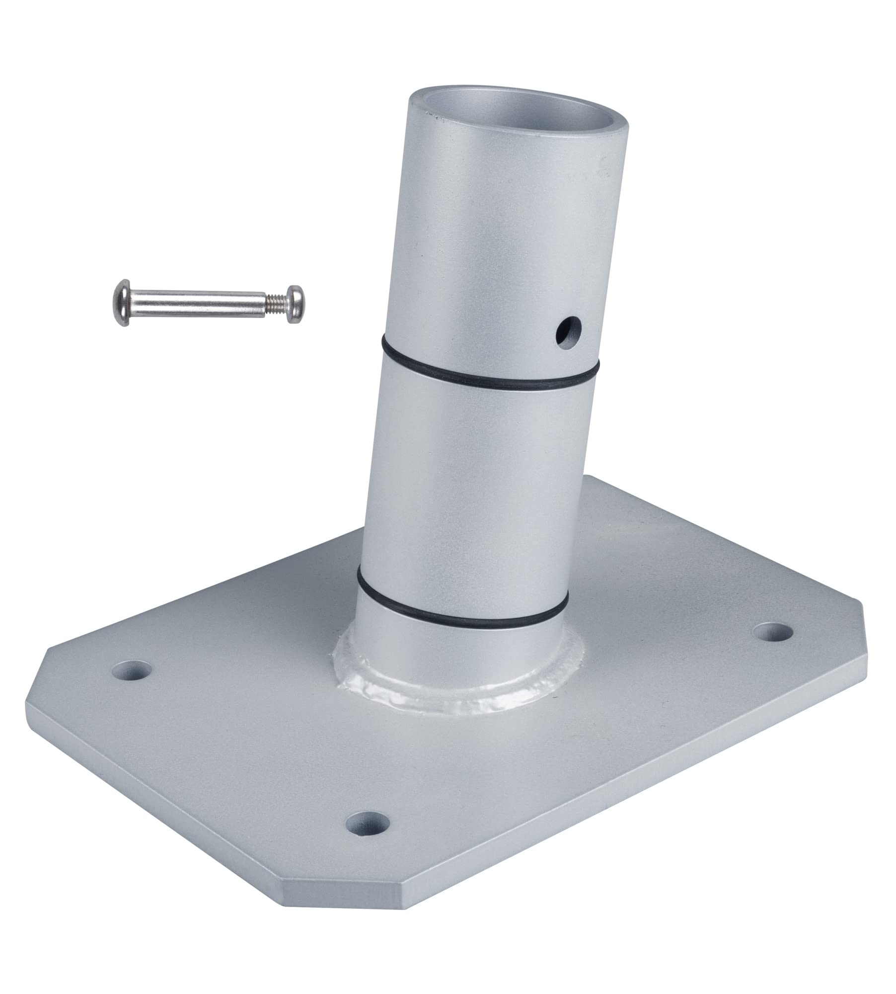 Windhager Premium Patio Bracket Sun Sail Attachment, Bracket for Sail, Awning Pole, Weather-Resistant, 10708, Silver