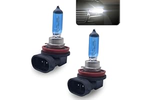 GKmow Pack-2 H11 Halogen Bulbs, Car Xenon Light Bulbs, 12V 55W Car High Beam Lights, Automobile Lights Replacement Kit, Universal for Most Cars, SUVs and Vans (White)