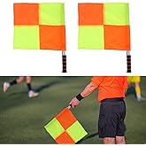 2PCS Soccer Ar Flag, Soccer Football Flags for Referees, Referee Linesman Flags with Storage Bag for Sports Match, Soccer, Football, Hockey Training, Soccer Accessories Linesman Flags
