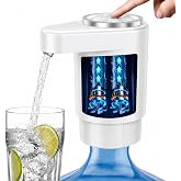 Dual Motor Water Jug Pump for 5 Gal Bottle (Rechargeable) | Fast water output, 3 buttons: ON/OFF, 6s, 15s, perfect for home, camping, office &amp; gatherings