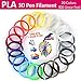 3D Pen Filament Refills - 20 Colors 1.75mm PLA - Bonus 2 Glow in The Dark for 3D Printing & Drawing Pen, 400 Linear Feets with 2 Free Spatula, Colorful Boxes with Handle