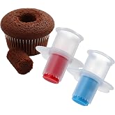 2 PCS Cupcake Corer, Plastic Cupcake Plunger Digging Holes Device Filling | Cupcake Hole Punch Decorating Divider Cupcake Filler Tool Plastic Cake Filler for Filling Cupcake Corer Plunger