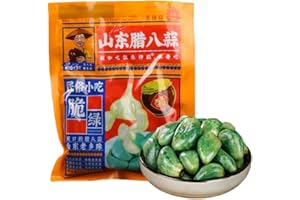 WA SAI LUO 腊八蒜 翡翠蒜 绿蒜 糖蒜头Laba garlic,emerald green garlic,pickled pickles,sweet and sour garlic,sweet and sour garlic,Shandong specialty,Sweet garlic head，Honey garlic，Rural pickles (Laba Garlic 200g (bagged),1pcs)