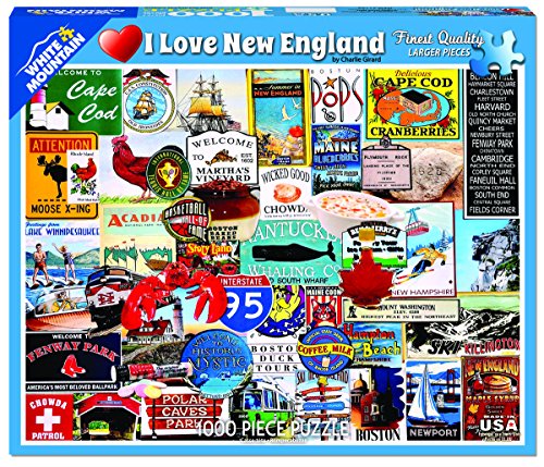White Mountain Puzzles I Love New England - 1000 Piece Jigsaw Puzzle