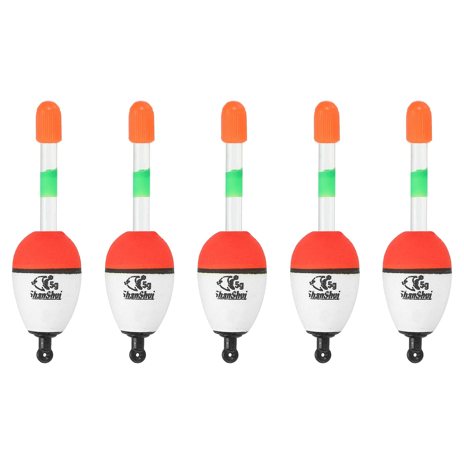 PATIKIL 0.5oz Fishing Bobbers, 5 Pack EVA Fishing Float for Saltwater Freshwater Fishing, White