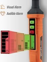 TopTes PT210 Gas Leak Detector Portable Natural Gas with Alarm Orange view 4