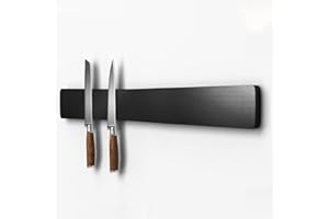 Magnetic Knife Holder for Wall, Acacia Wood Knife Magnetic Strip No Drill Knife Magnet Storage Bar Magnetic Tool Key Holder S