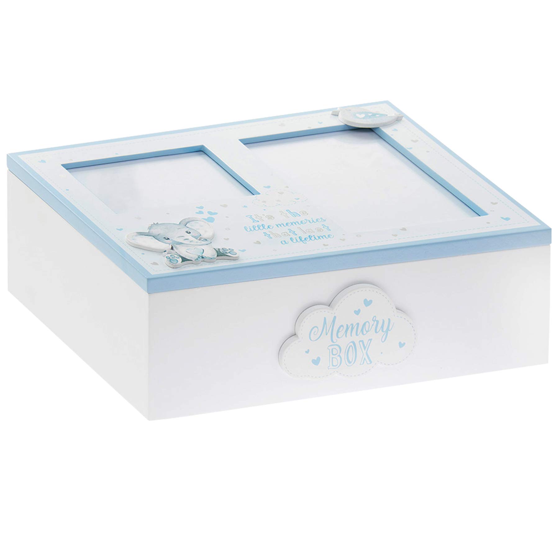 The Leonardo Collection Bird and Ellie Baby Wooden Keepsake Box Gift - Boy