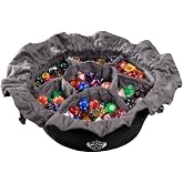 CardKingPro Immense Dice Bags with Pockets - Black - Holds 150+ Dice | Capacity 150+ Dice, Great Organizer for Dice Hoarders, Perfect for Dungeons and Dragons [Patented Design]