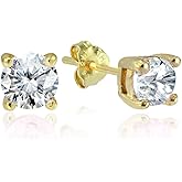 Sterling Silver Assorted Cz Stud Earrings