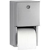 Bobrick Surface-Mounted Multi-Roll Toilet Paper Tissue Dispenser, Satin-Finish Stainless Steel (Model B-2888)