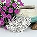 EVER FAITH 4 Inch Bridal Silver-Tone Flower Leaf Teardrop Austrian Crystal Clear Hair Comb