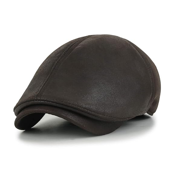 brown cabbie hat