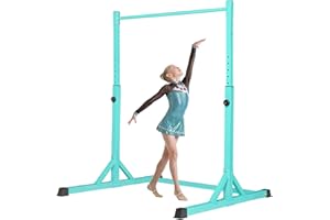 Bongkim Gymnastics Bar for Kids,Adjustable Height Gymnastic Horizontal Bars,Folding Gymnastics Equipment Junior Training Bar for Home Using,Stable Kids Training bar for Children
