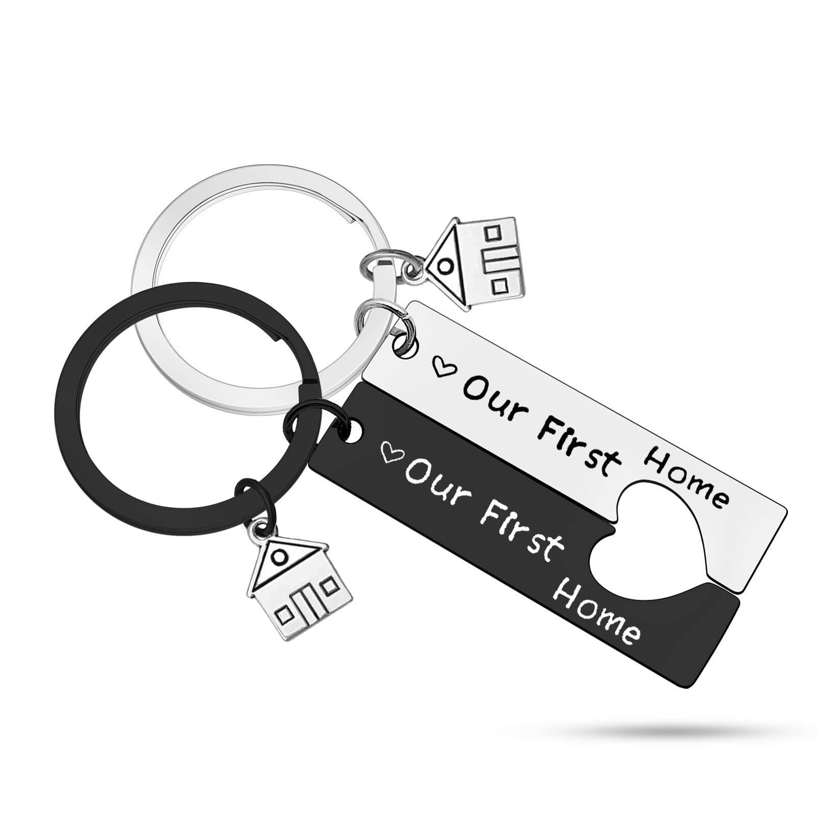 Happy New House Keychain Housewarming Gift for Couple First Home Gift New Home Owner Gifts New House Keyring Gift for New Home Husband Wife Keyring Gift For Newlyweds Moving in Gift for Women Men
