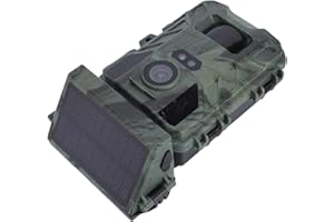 POENVFPO Solar Trail Camera, 4K 50MP with Night Vision 120 Wide Angle and IP65 Water Proof Trail Camera for Wildlife Monitori