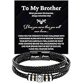 KOLMALK To My Brother Bracelet - Birthday Gift For Brother from Sister With Message Card and Box