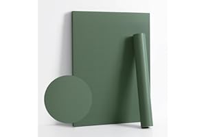 Dimoon 118''x17.7'' Green Peel and Stick Wallpaper Contact Paper Modern Self Adhesive Wall Paper Removable Renter Friendly Textured Solid Color Shelf Cabinet Vinyl Roll (118''x17.7'',Dark Green)