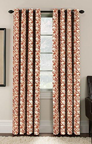 Arlee Batik Print Ikat Grommet Panel, 54" x 84", Tandoori Spice