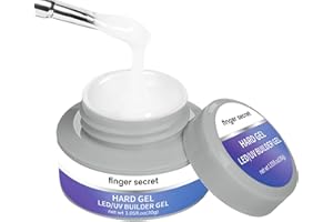 AOBOO Hard Gel Builder Gel for Nails Long-lasting Hand White 3D Sculpting Nail Extension Nail Builder Kit 1oz (white, 1fl.oz)