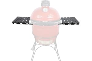 Vankey Side Shelves for Kamado Joe Classic Series Replacement Parts, Grill Side Bamboo Shelves with 5 Slats Folding Side Shelves Kamado Joe Classic Series Parts Grill & Smoker Accessories