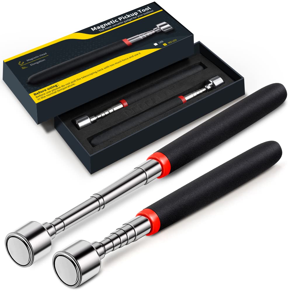 Stocking Stuffers Tool Gifts for Men - Magnetic Tool Pickup,Telescoping Magnet, Gadget Tool for Women, Christmas Tool Gifts Ideas for Men Dad Husband Handymen Woodworker,Magnet Tool 2 Pack