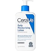 CeraVe Daily Moisturizing Lotion for Dry Skin, Body Lotion & Face Moisturizer with Hyaluronic Acid and Ceramides, Daily Moisturizer, Fragrance Free, Oil-Free, 12 Ounce