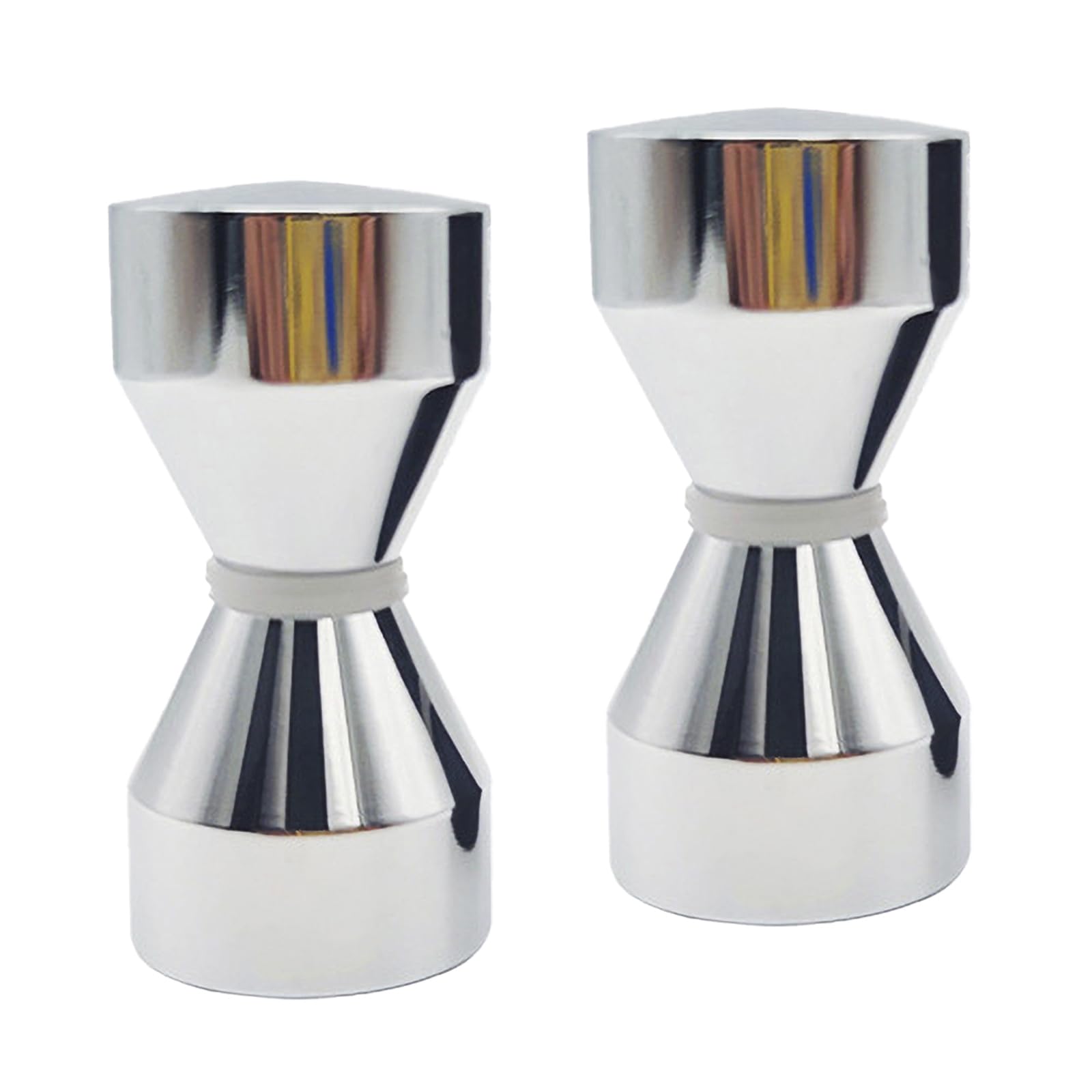 YIDELAI-Glass Door Handle, 2.4 inch Aluminum Alloy Single Hole Handle, Solid Cylindrical Shower Room Sliding Glass Door Handle, Bathroom Shower Room Accessories. (2, silver1)