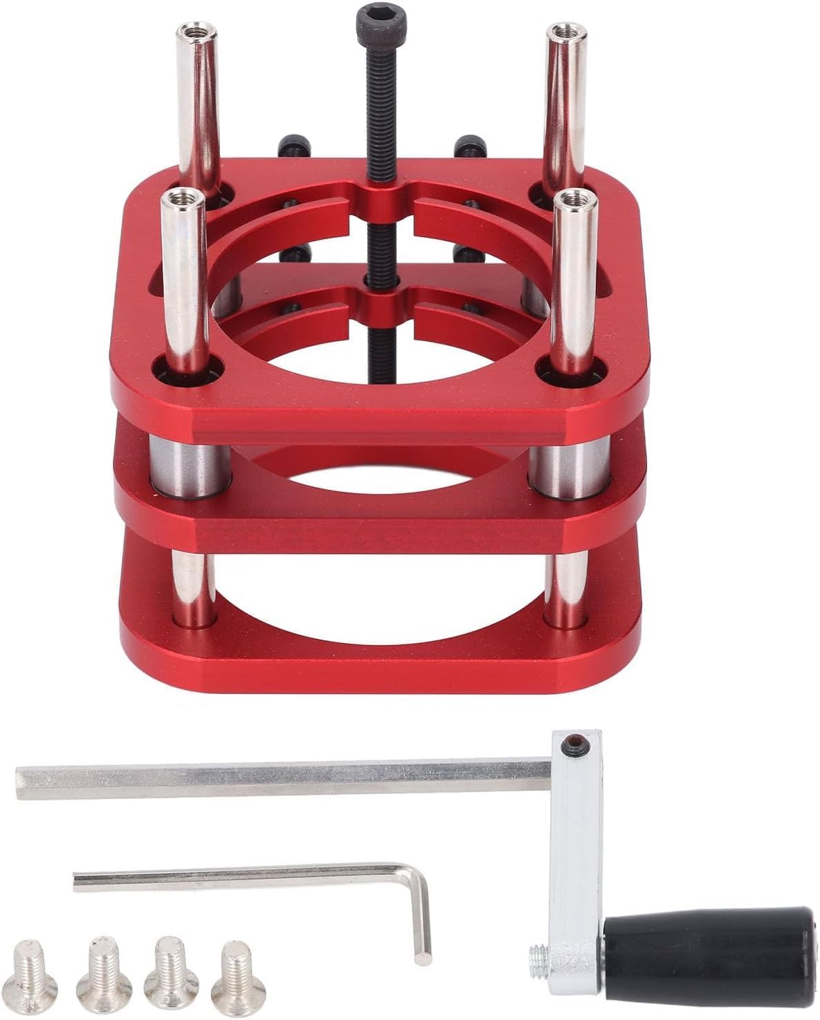 Router Lift Base Trim Router Lift Plate 4 Jaw Clamping Router Table Lifting System Base Lifting Table Plate for Small Trimming Machines