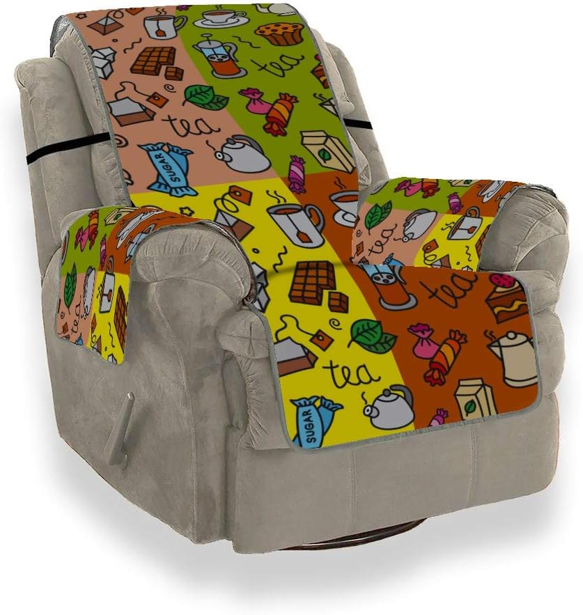 UGDFJYV Cute Fashion Creative Cafe Element Cojín Funda para sofá Silla