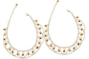 Kisangel Boho Indian Anklet Bracelets Gold Plated Leg Bracelet Tassel Anklet Chain for Dance
