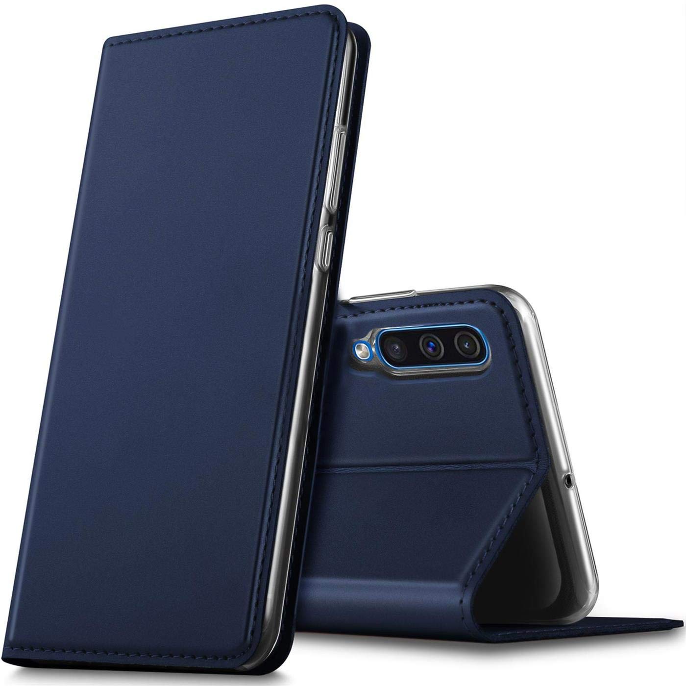 Verco Case compatible with Samsung Galaxy A50, Flip Wallet Cover with Magnetic Closure for Galaxy A50 Phone Case - blue