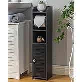 AOJEZOR Toilet Paper Holder Stand: Small Toilet Bathroom Storage Cabinet for Small Spaces