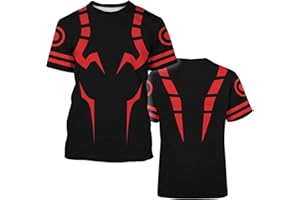 BJI Anime Cosplay Shirt Unisex Costume Short Sleeve 3D Printed Novelty Tee