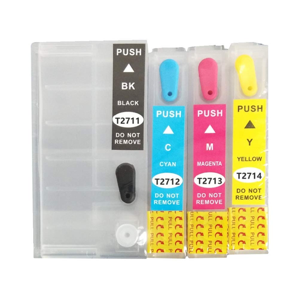 AQree Empty Refillable Ink Cartridge Replacement for Ep 27 or 27XL Ink,Works with Workforce WF-3640DTWF WF-7110DTW WF-7610DWF WF-7620DTWF WF-7720DTWF WF-7715DWF WF-7710DWF WF-7210DTWF Printer