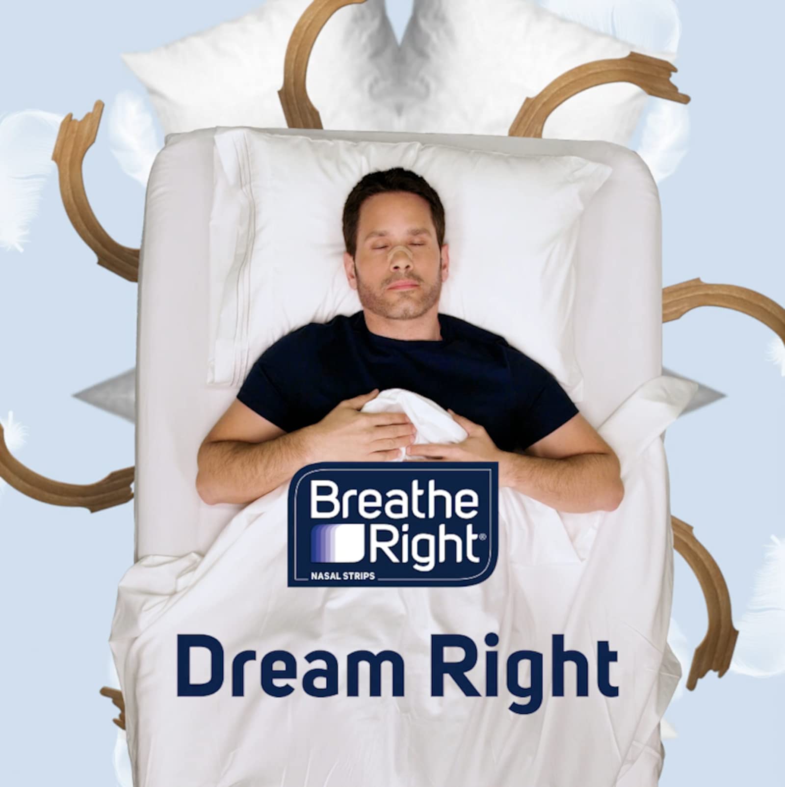 Breathe Right Extra Strength Tan Nasal Strips, Nasal Congestion Relief due to Colds & Allergies, Reduces Nasal Snoring caused by Nasal Congestion, Drug-Free, 44 count