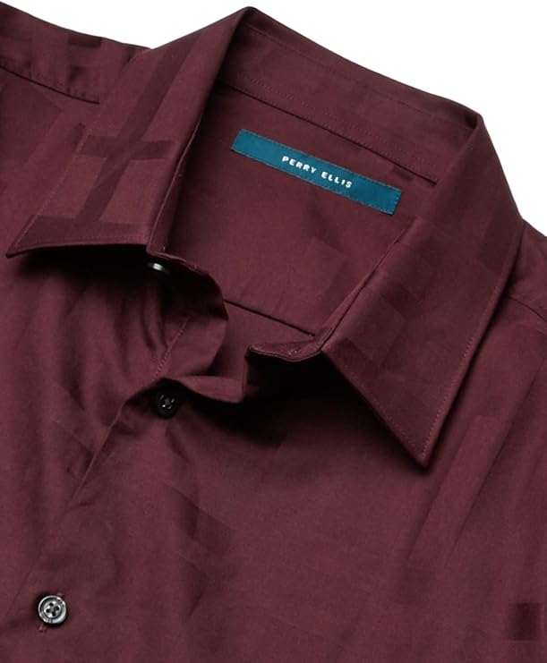 Perry Ellis 派瑞艾磊仕 缎纹 男式长袖衬衫 S码2折.75 海淘转运到手约￥126