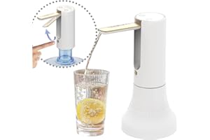 KERIOVSEA Foldable 5 Gallon Water Dispenser Pump, Electric Water Bottle Pump with Removable Base for 1-5 Gallon Jug, Automatic Water Dispenser Countertop for RV Travel, Bedside, Home, Office