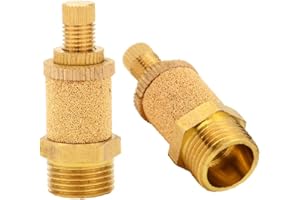 BEDUAN Pneumatic PSB Muffler Silnecer, 3/8" NPT Male Thread Air Flow Control Noise Reducer Muffler (Pack of 2)