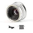 7artisans 25mm F1.8 APS-C Frame Manual Focus Prime Fixed Lens for Canon EOS-M Mount M1 M2 M3 M5 M6 M10 M50(Silver)