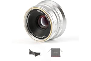 7artisans 25mm F1.8 APS-C Frame Manual EF-M Mount Lens for Canon M1 M2 M3 M5 M6 M10-Silver