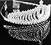 Women Stylish Shining Rhinestone Crown Headband Tiara,Silver