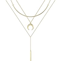 Bocar Irregular Geometry Pendant Necklace - Adjustable Rope Chain Statement Collar For Women - View #4