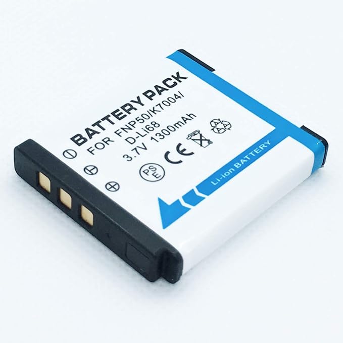 Rechargeable Battery 2 Pack for Pentax QS1, QS1, Q, Q7