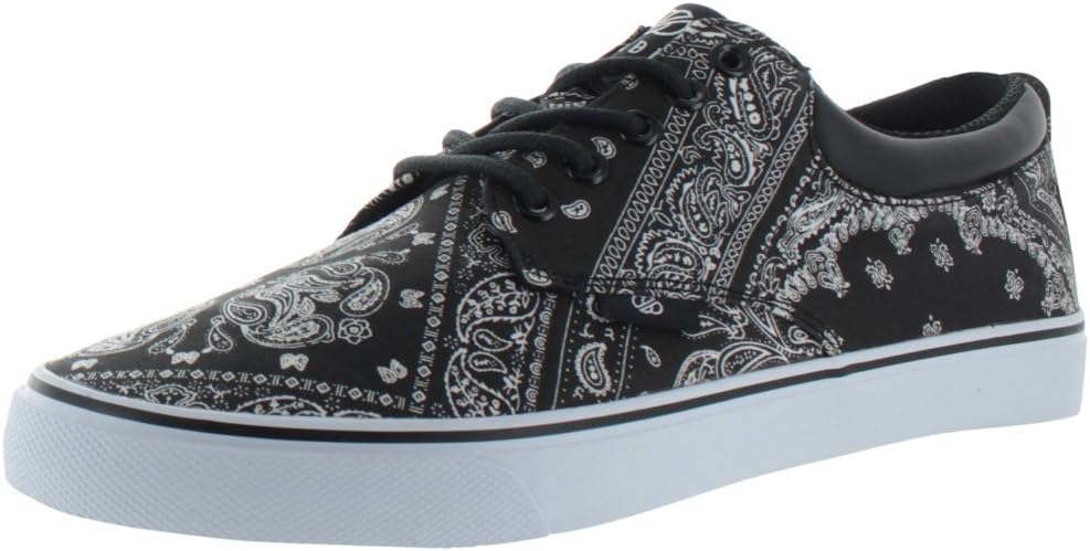 Radii Footwear Men's The Jax Black/White/Paisley Canvas 7 M US