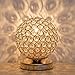 Crystal Ball Table Lamp - HAITRAL Vintage Modern Night Light Lamp, Nightstand Decorative Room Gold Desk Lamp for Bedroom, Living Room, Kitchen, Dining Room (HT-BD012G)