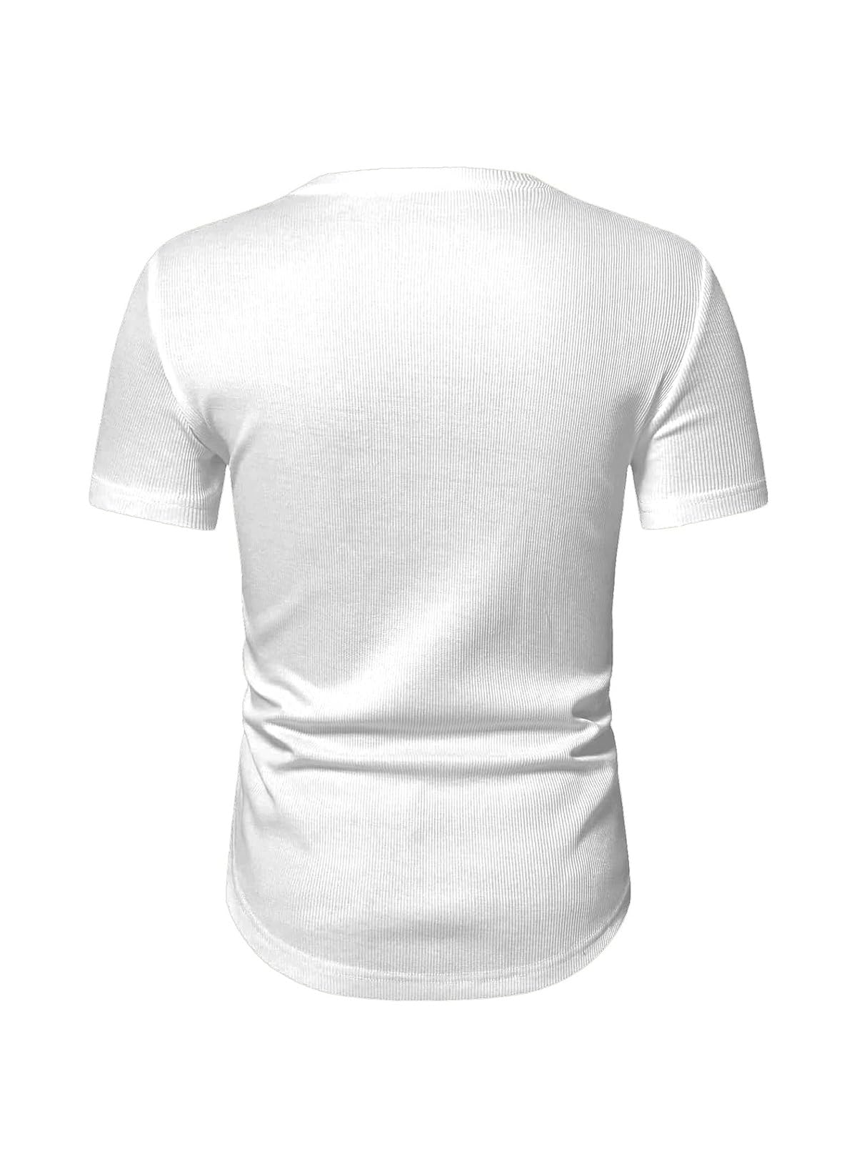 JMIERR Mens Muscle Slim T Shirt V-Neck Longline Henley Shirt Gym Workout Athletic Tee Shirts