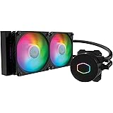 CoolerMaster MasterLiquid ML240L ARGB V2, Close-Loop AIO CPU Liquid Cooler, Gen3 Dual Chamber Pump, 240mm Radiator, SickleFlo