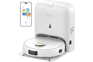 EXTRAVIS V5 PRO Robot Vacuum and Mop Combo, 10000Pa Suction, Self-Emptying Station, LDS Laser Navigation, Tangle-Free Brush for Pet Hair, Deodorizing Spray, Liftable Mop